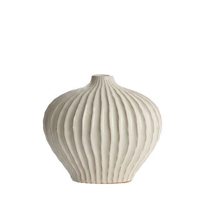 Lorito Cream Ceramic Vase 30cm