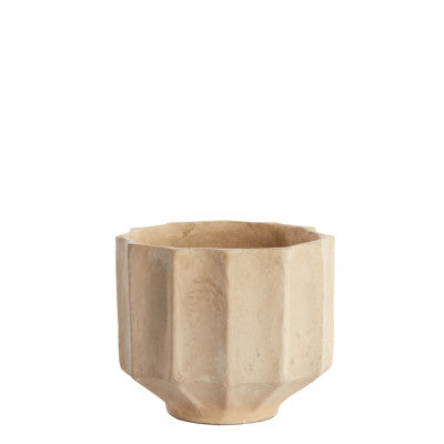 Salou Natural Papier Mâché Decorative Planter 18cm
