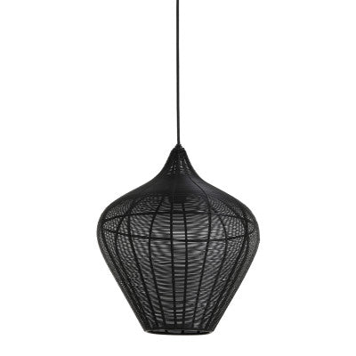 Alvaro Matt Black Metal Pendant Light 36cm
