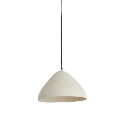 Elimo Matt Cream Metal Pendant Light 32cm