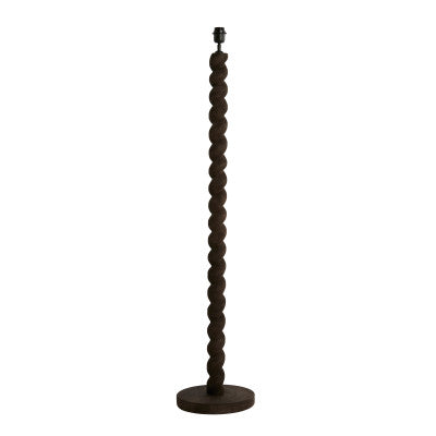 Nanno Matt Grey/Brown Wood Floor Lamp Base