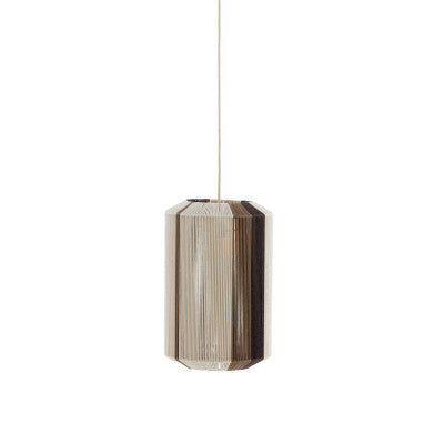 Kozana Cream & Dark Brown Pendant Light 30cm
