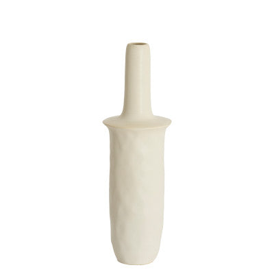 Sennes Matt Cream Ceramic Vase 65.5cm