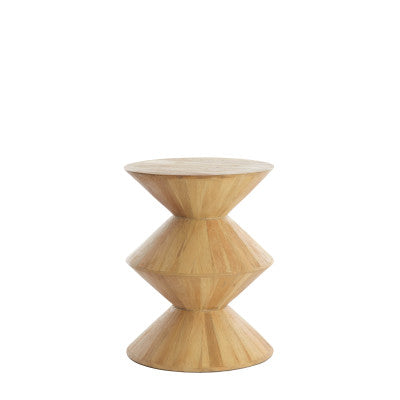 Larus Natural Mango Wood Round Side Table 50cm