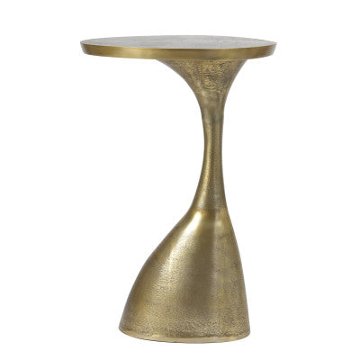 Macau Antique Bronze Metal Oval Side Table 61cm