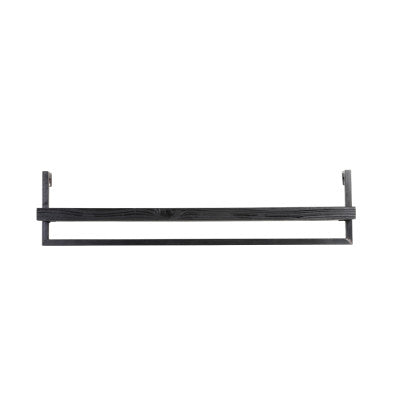 Maddison Matt Black Wood Wall Shelf 100cm