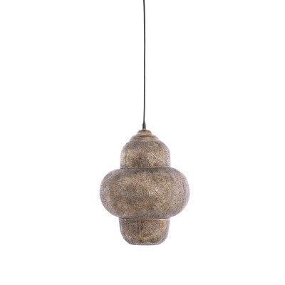Ryota Brown Gold Metal Pendant Light 30.5cm