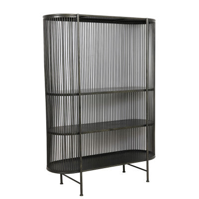 Yinthe Black Metal Open Display Unit 161cm