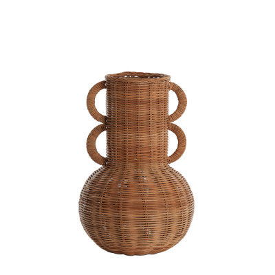 Naleah Brown Woven Rattan Vase