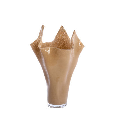 Aiora Milky Beige Glass Vase 46cm