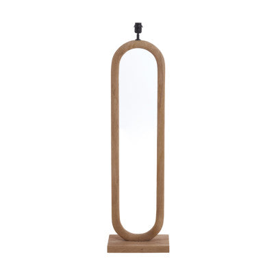 Paceco Matt Natural Wood Floor Lamp Base