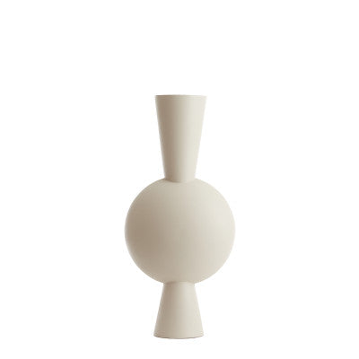Kavandu Cream Metal Vase 81cm