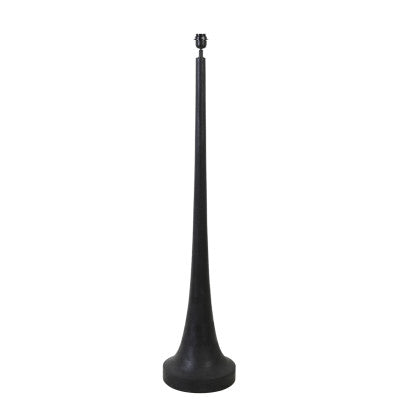 Jovany Matt Black Wood Floor Lamp Base