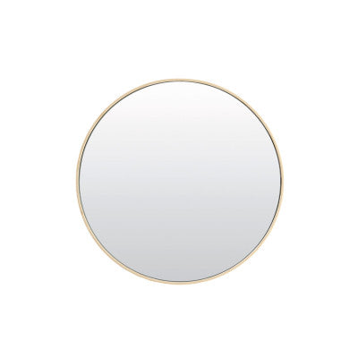 Espejo Clear & Cream Glass Round Wall Mirror 96cm