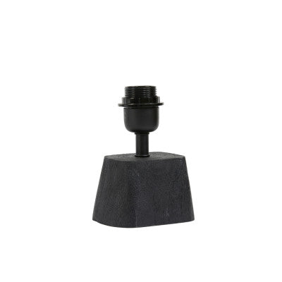 Kardan Matt Black Wood Table Lamp Base 19cm