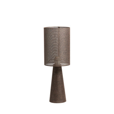 Micky Brown Linen Table Lamp