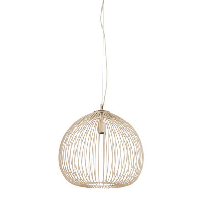 Rilana Matt Beige Metal Pendant Light 45cm