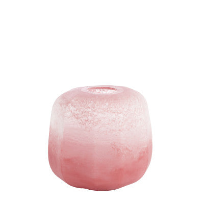 Pacengo Coral/Light Pink Glass Vase 32cm