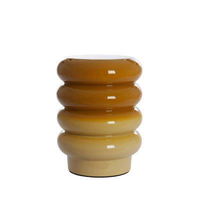 Mirogi Gloss Ochre Yellow Metal Round Side Table