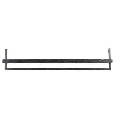Maddison Matt Black Wood Wall Shelf 120cm