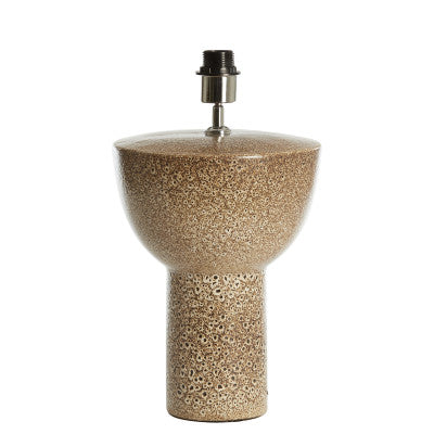 Yasur Cream Ceramic & Black Table Lamp Base 34.5cm