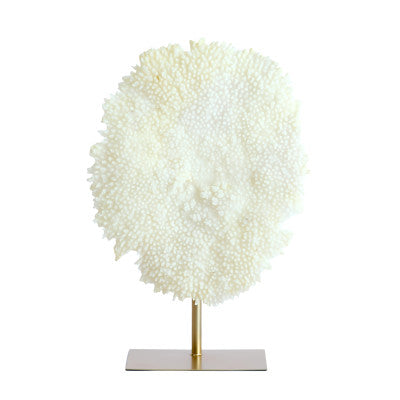 Coral Cream & Antique Bronze Ornament on Stand