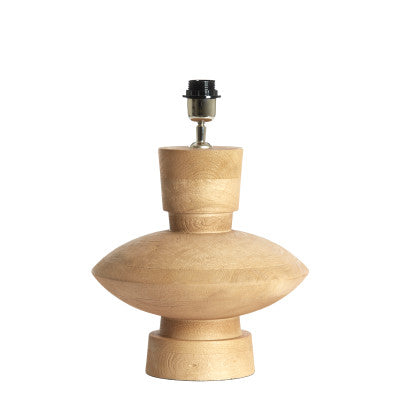 Fiera Matt Natural Wood Table Lamp Base 31cm