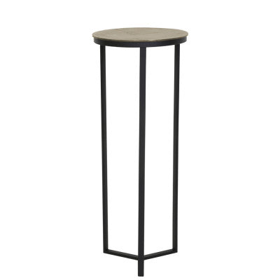 Retiro Matt Black & Raw Antique Bronze Metal Plinth 101cm