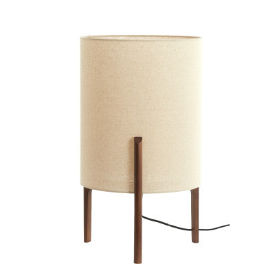 Litto Dark Brown & Natural Linen Table Lamp 58cm