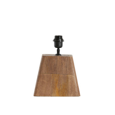 Kardan Matt Brown Wood Large Table Lamp Base 19cm
