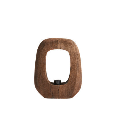Kelafo Chocolate Brown Wood Table Lamp 30cm