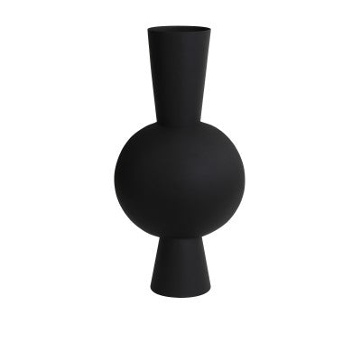 Kavandu Matt Black Metal Vase 60cm