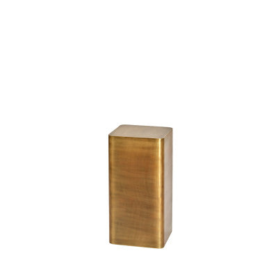 Alurio Antique Bronze Metal Plinth Side Table 60cm