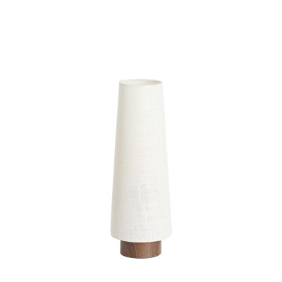 Howie Dark Brown Wood Effect & Cream Table Lamp 42cm