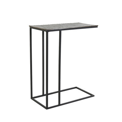 Macy Antique Bronze Metal Rectangular Side Table