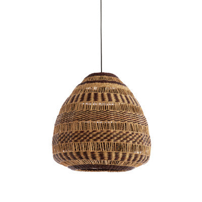 Soluna Natural & Brown Seagrass Pendant Light 56cm