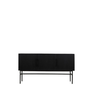 Abage Black Wood Storage Cabinet 80cm