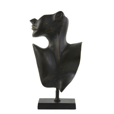 Face Dark Bronze/Matt Black Metal Ornament