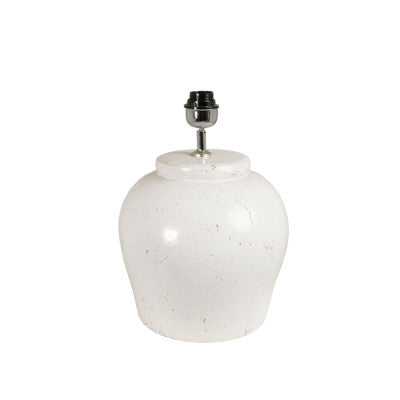 Etna Antique White Ceramic Table Lamp Base