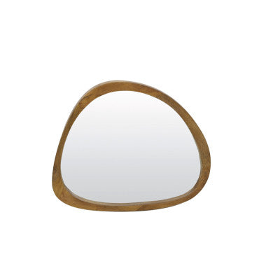 Sonora Oiled Brown Wood Wall Mirror 70cm