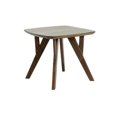 Quenza Brown Acacia Wood Square Side Table 42cm