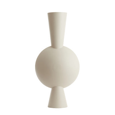 Kavandu Cream Metal Vase 100cm