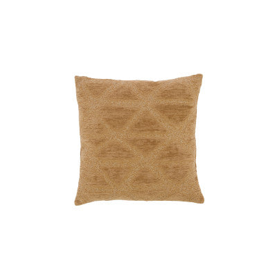 Muncie Ochre Yellow Geometric Feather Filled Square Cushion 45x45cm