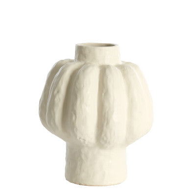 Aliveri Matt White Ceramic Vase 29cm