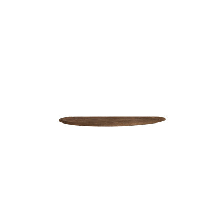 Ginosu Matt Dark Brown Wood Wall Shelf 70cm