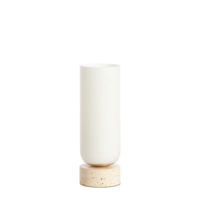 Rylano Milky Glass & Sand/Antique Bronze Table Lamp 35cm