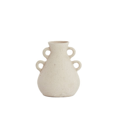 Zephan Matt Cream Papier Mâché Vase 35cm