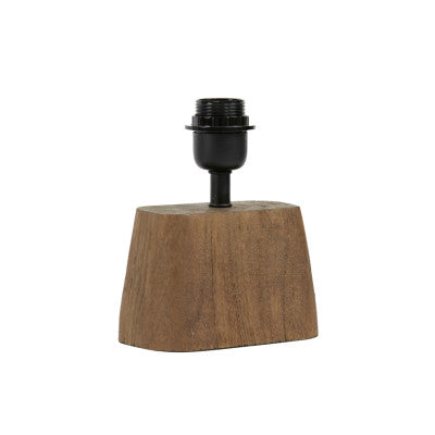 Kardan Matt Brown Wood Table Lamp Base 21cm
