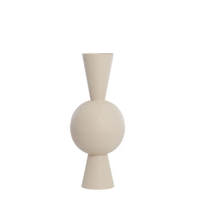 Chedi Matt Light Grey Metal Vase 75cm
