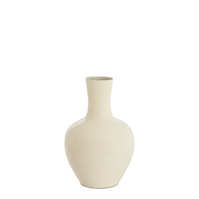 Nana Gloss Cream Metal Vase 50cm
